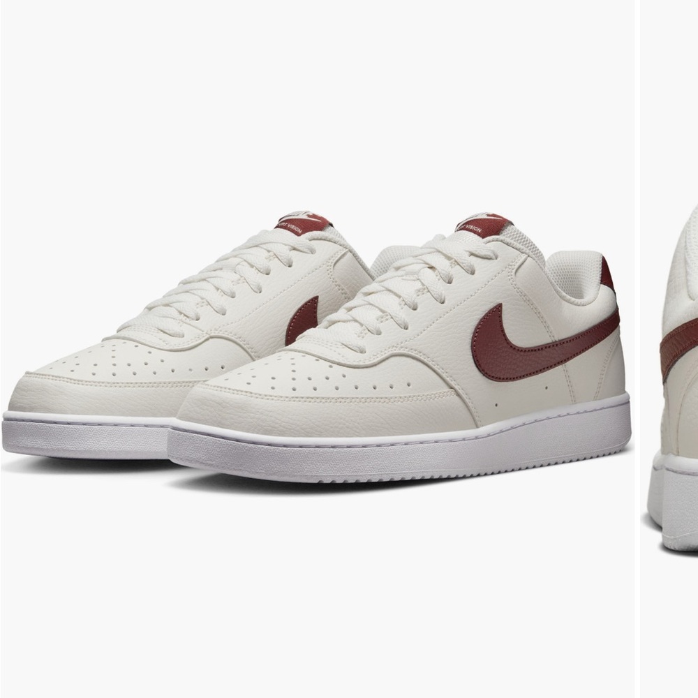 Nike White and Brown Sneakers Classic Design